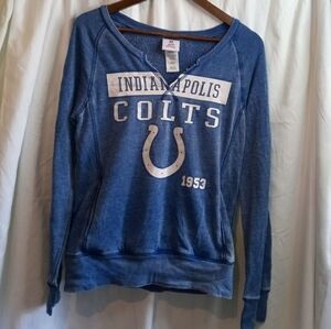 NFL Teens Large Juniors 1953 Vintage Indianapolis Colts Pockets Blue Pullover